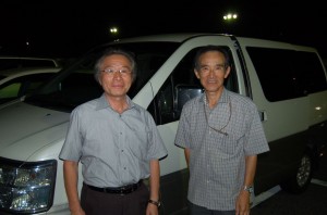 Ken and Shigeru. They took me to Shiga Prefecture from Fukui Prefecture.
