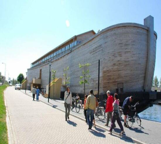 Visitors view life-size replica of Noah's Ark