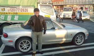 Man with Matsuda Mx5 sports car who took me to Ashigara SA.