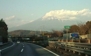 Mt. Fuji as seen from the Tomei Expressway