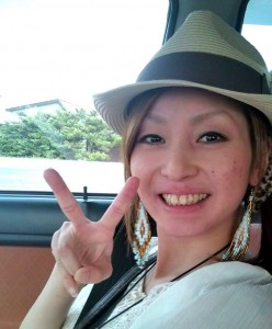 Mrs. Ayami who took me from Hirosaki to Namioka city in Aomori Prefecture on July 9th.