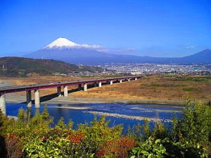 Mt. Fuji viewed from Fujikawa Service area