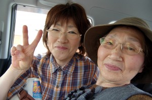 Two of the ladies in the car that took me to Oiwake just north of Akita City.