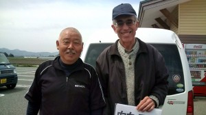 Mr. Yasutake Natsukasa from Fukuyama City HIroshima Prefecture. Atsumi Onsen to Tsuruoka. He's retired and travels around Japan living in his car.