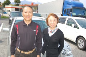 Mr. and Mrs. Kamimoto who took me from Iwate to Fukushima