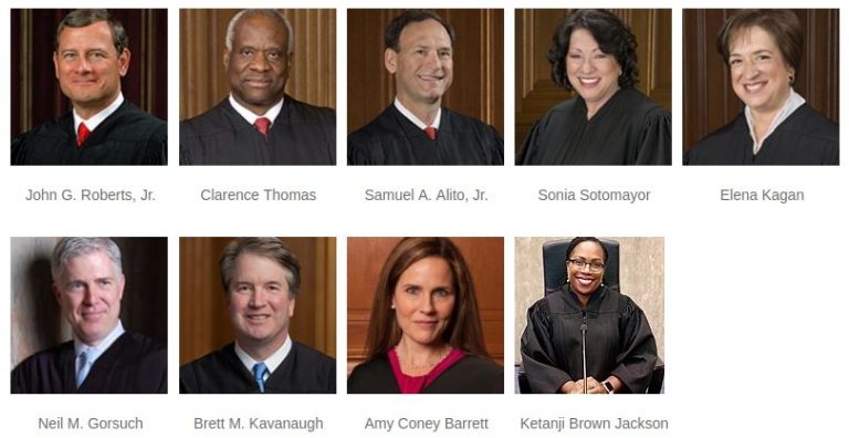 Current Justices of the Supreme Court: Six Out of Nine are Catholics